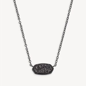 Kendra Scott Elisa pendant necklace in black drusy